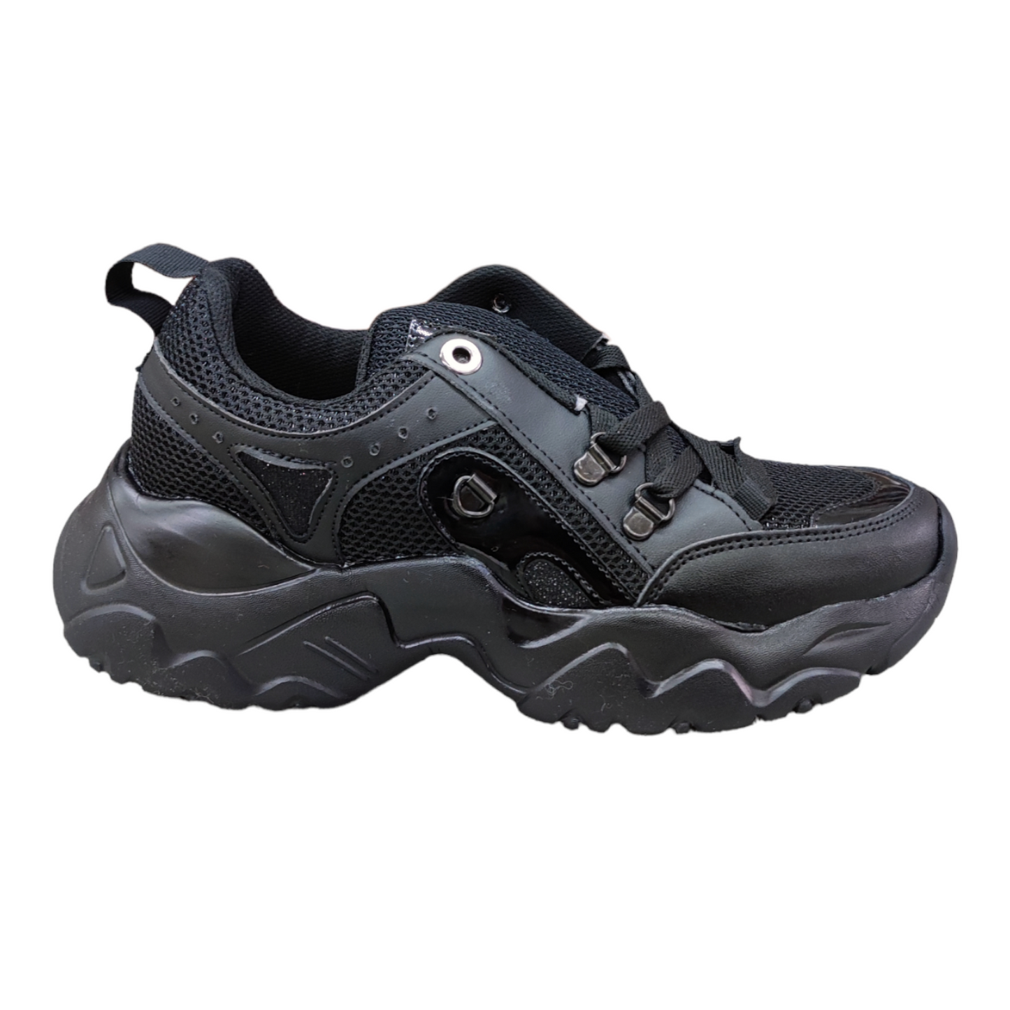 Tenis JAMA Moda Urbana Negro Total Suela Chunky