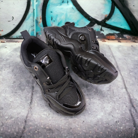 Tenis JAMA Moda Urbana Negro Total Suela Chunky