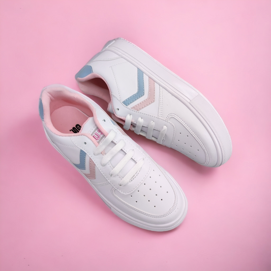 Tenis JAMA Moda Urbana Blanco con Rosa Tonos Pasteles
