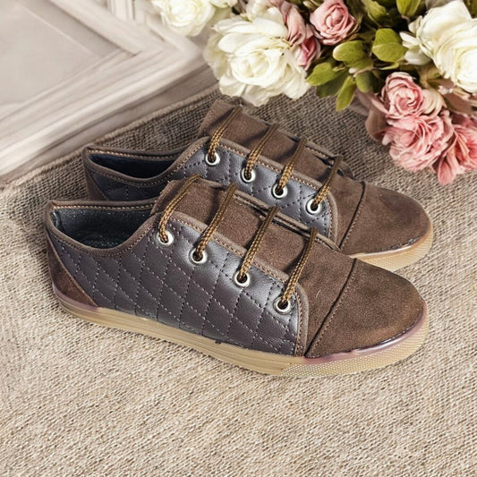 Tenis Mayela Casuales Color Cafe y Rombos para Dama