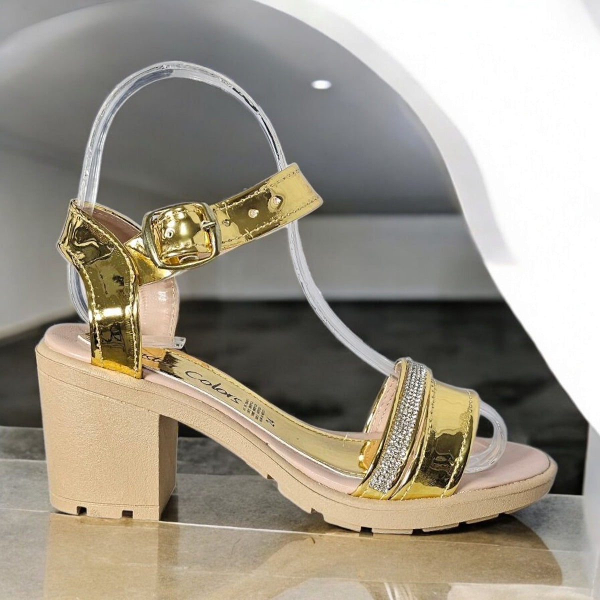 Zapatilla MASTER 801 Estilo Liso y Pedrería Elegante Para Dama