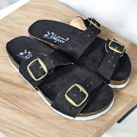 Sandalia MAYRA 08 Doble Hebilla y Suela Gruesa