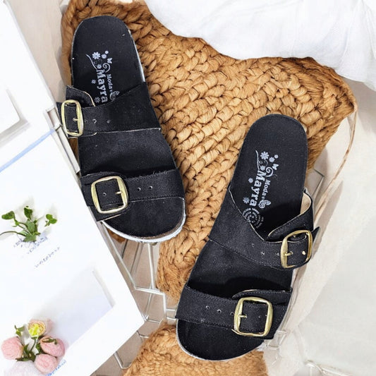 Sandalia MAYRA 08 Doble Hebilla y Suela Gruesa