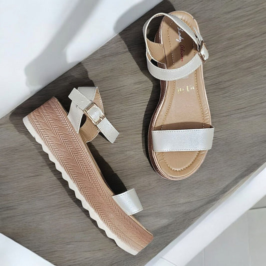 Alpargatas LADY 305 Suela Alta y Ajuste Correa