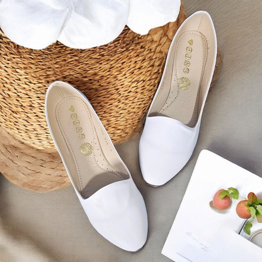 Balerina LADY 905 Flats de piso color Blanco