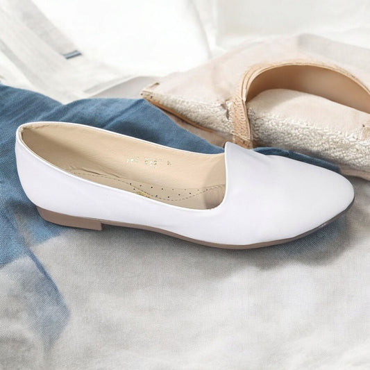 Balerina LADY 905 Flats de piso color Blanco