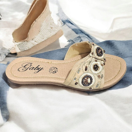 Sandalia GABY Est. 400 Arena con Adornos