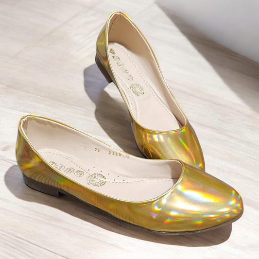 Balerinas LADY ALISON Láser y Tornasol Flats Lisos Varios Colores