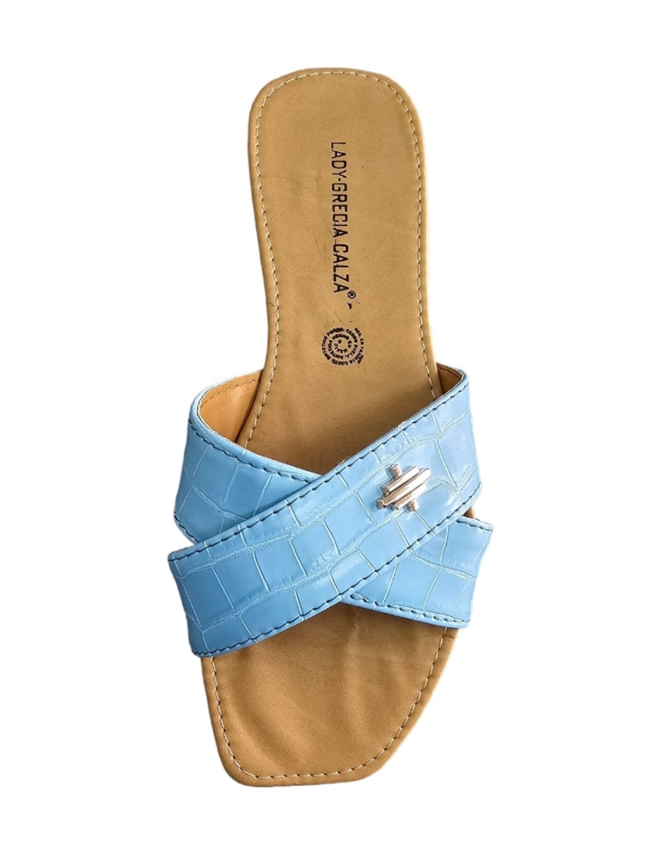 Sandalia LADY GRECIA 01 Suela Plana y Cruce