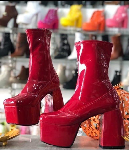 Bota KARM Est 2922 Charol Rojo