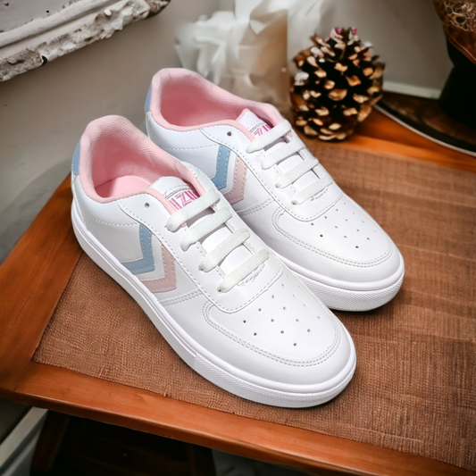 Tenis JAMA Moda Urbana Blanco con Rosa Tonos Pasteles
