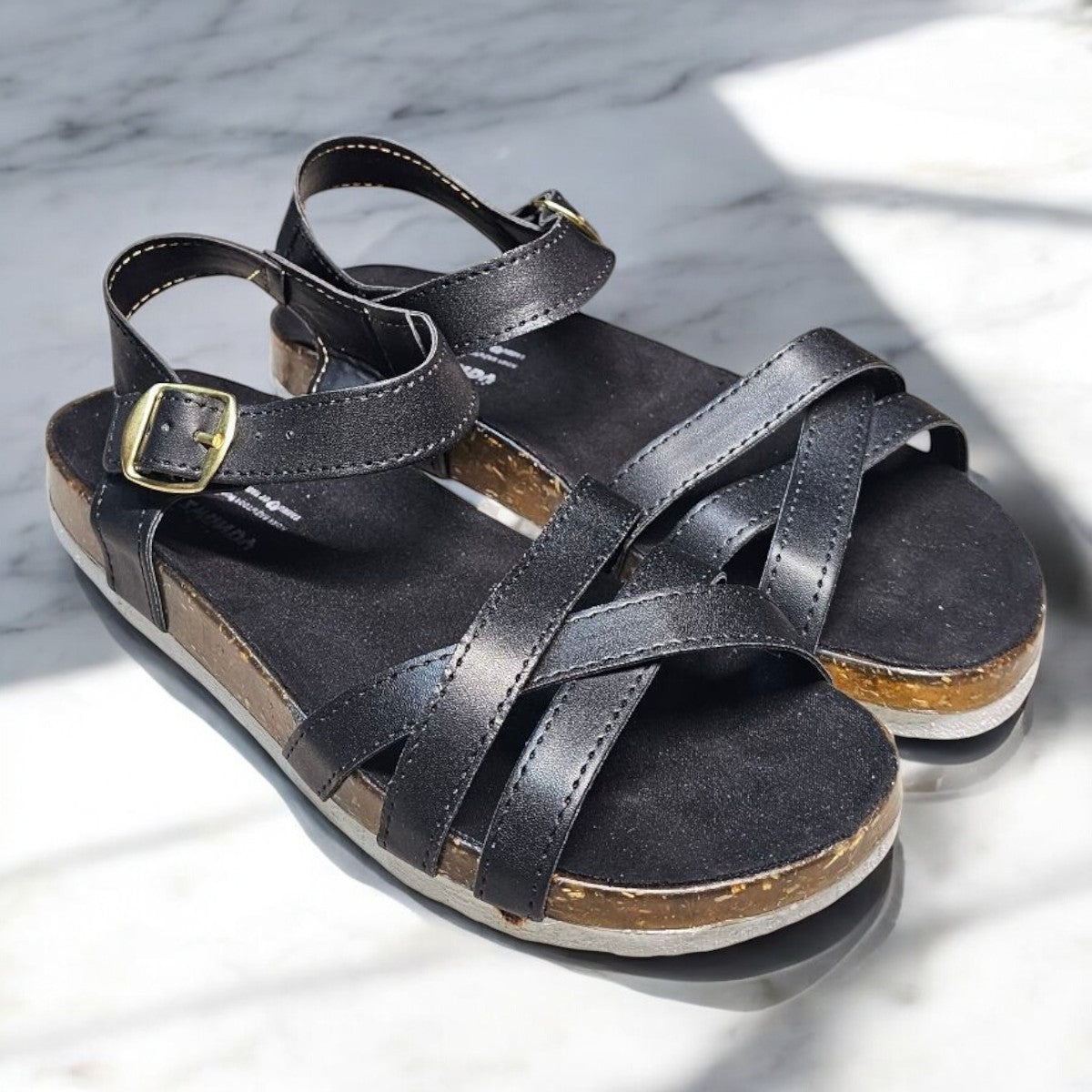 Sandalia ZWANDY Tiras Huarache Para Dama Suela Confort De Corcho