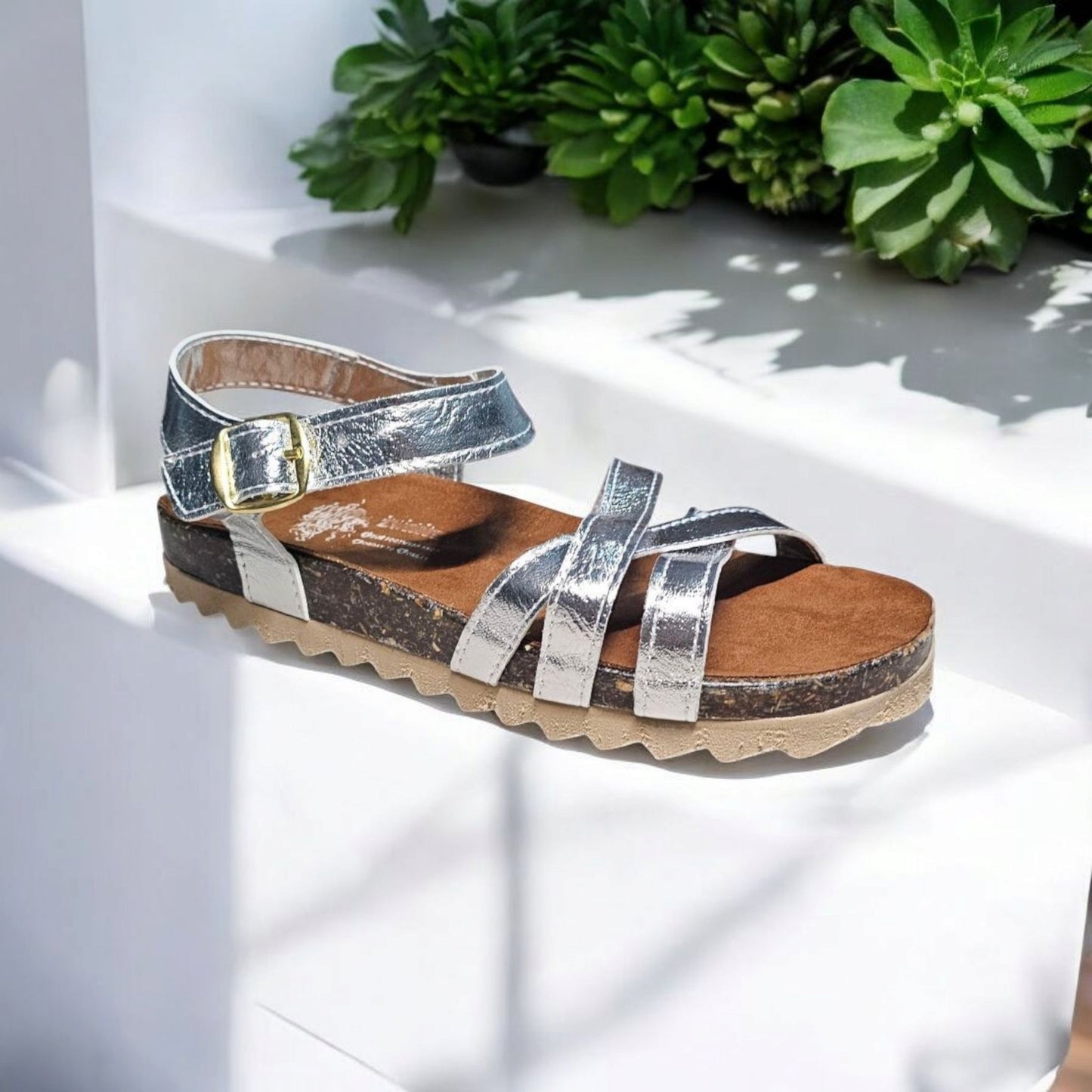 Sandalia ZWANDY Tiras Huarache Para Dama Suela Confort De Corcho