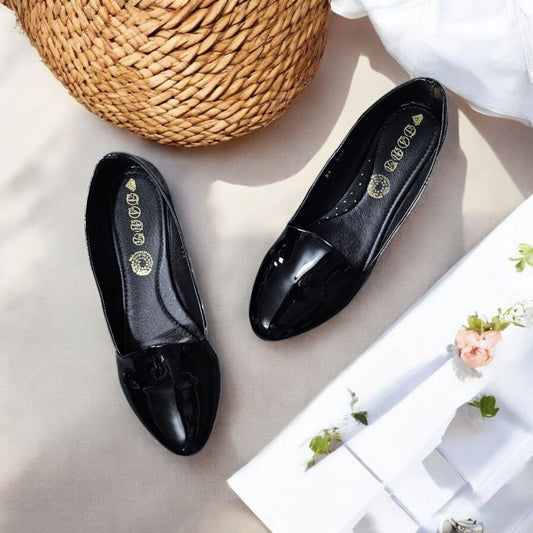 Balerina LADY Est 905 Flats Negro Zapato de Piso