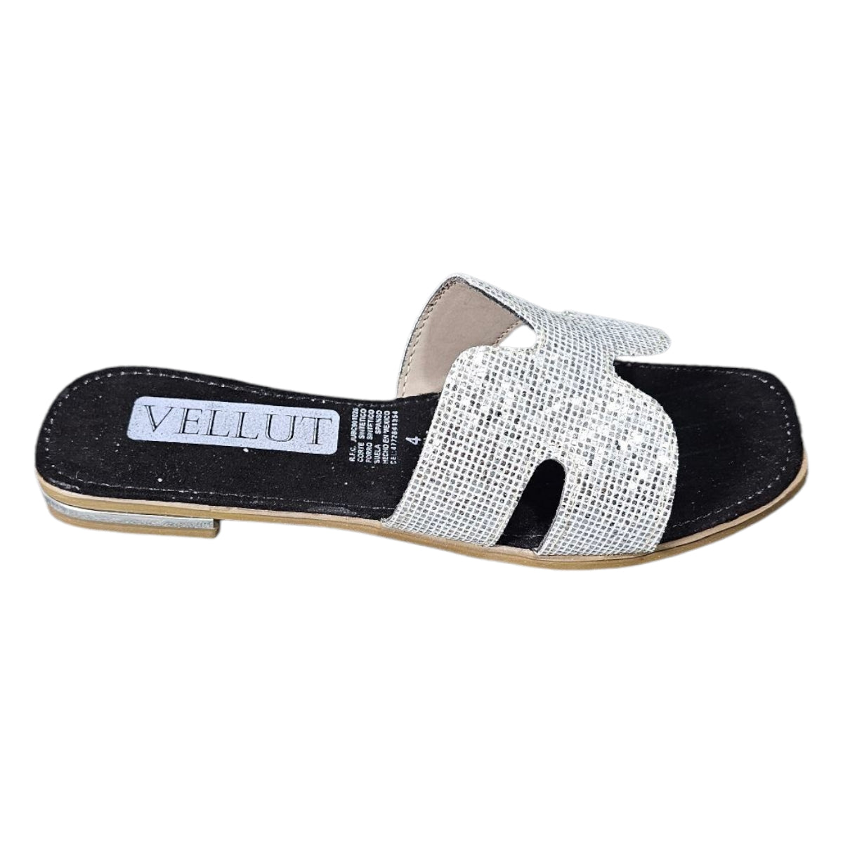 Sandalia VELUTO 1000 L Estilo Liso y Brillos