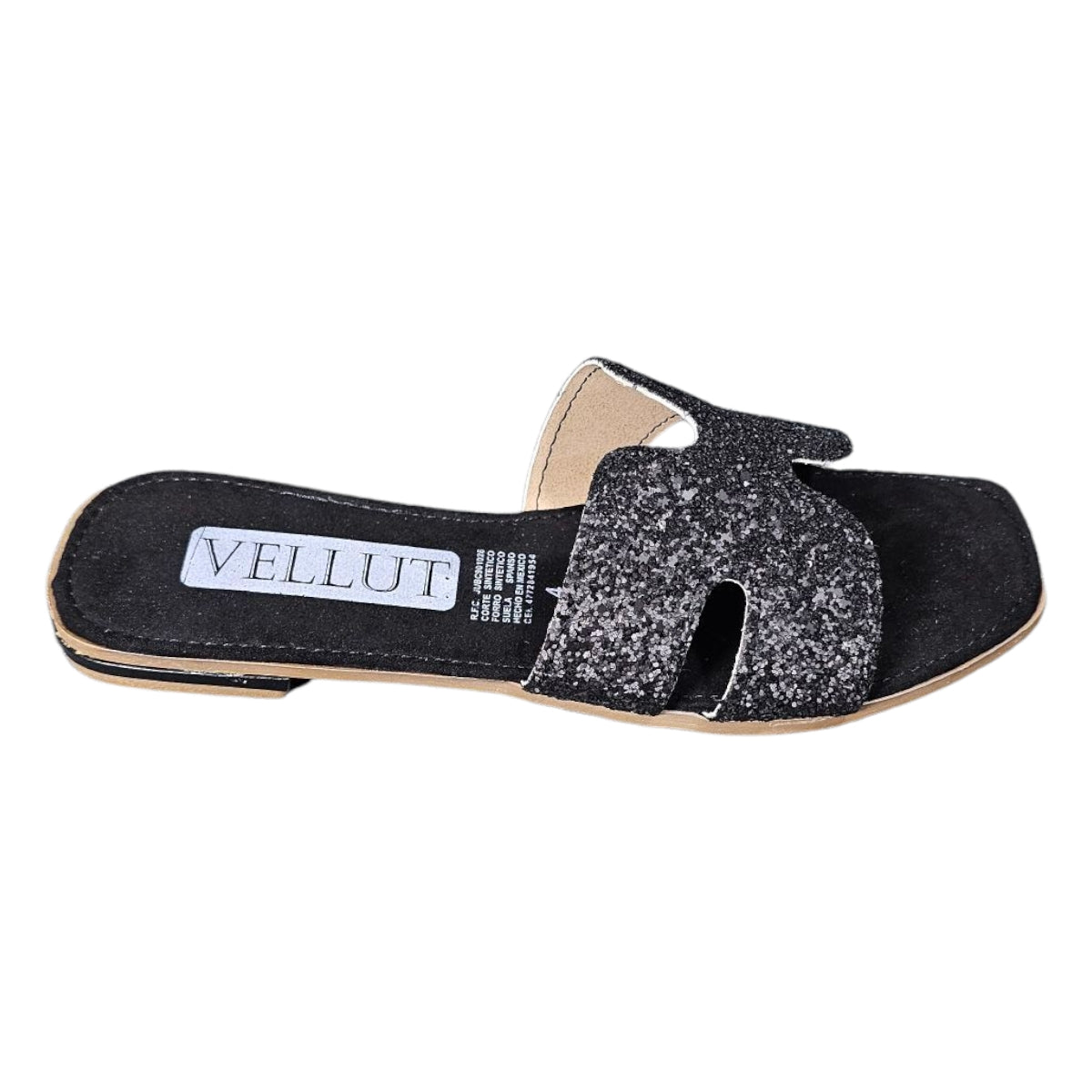 Sandalia VELUTO 1000 L Estilo Liso y Brillos