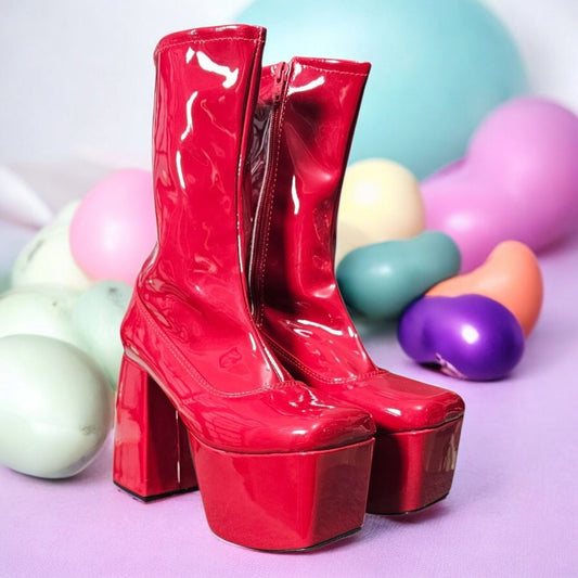 Bota KARM Est 2922 Charol Rojo