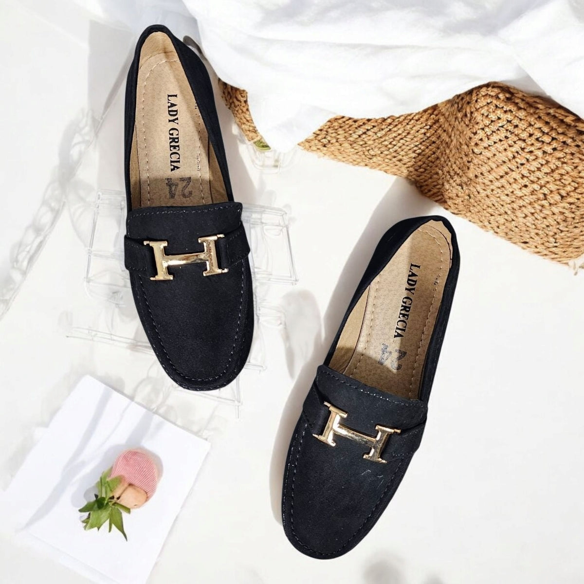 Mocasin Lady GRECIA EST 501 con Hebilla "H"