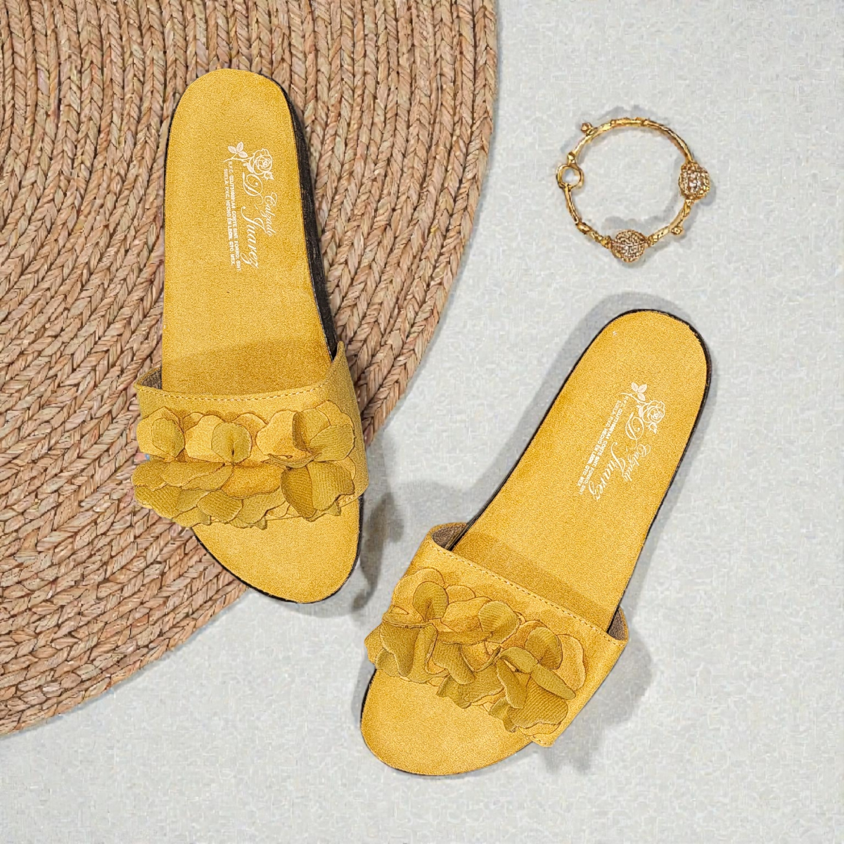 Sandalia DJUAREZ 120 Flores y Suela Gruesa