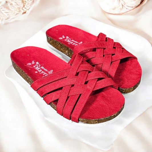 Sandalia MAYRA 07 Tiras Slide in y Suela Gruesa