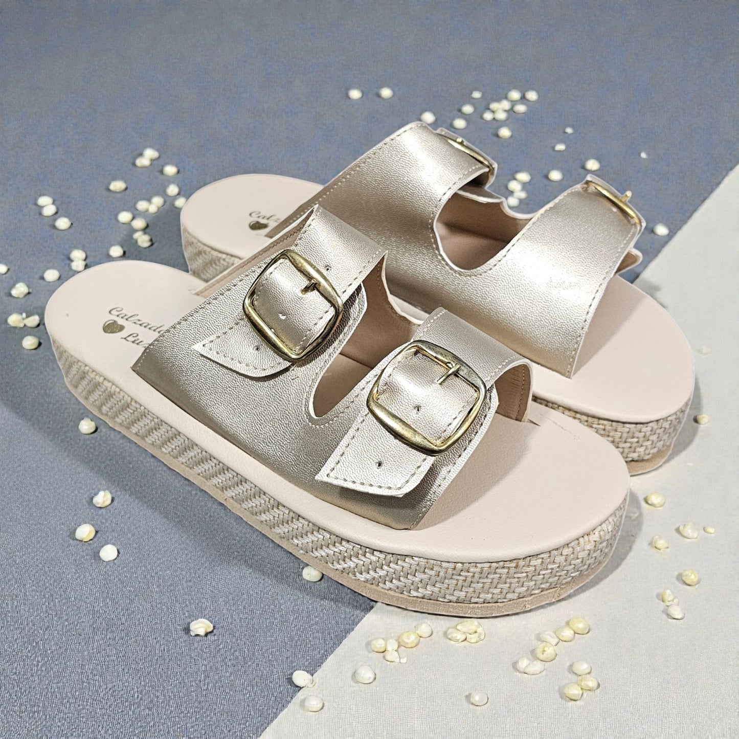 Sandalia Luz Paola Est. 800 Suela Elevada Slide in