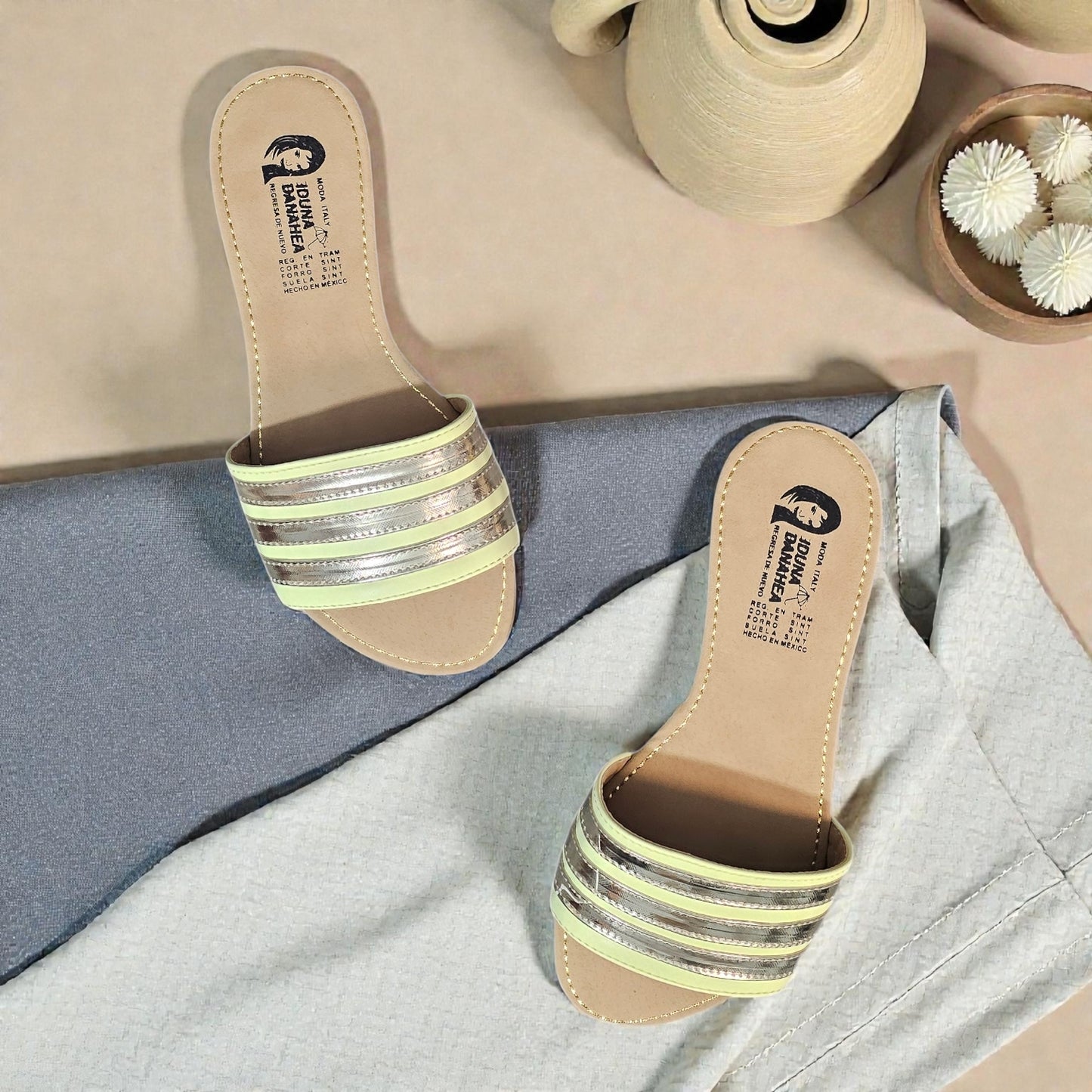 Sandalia IDUNA 106 Rayas Doradas