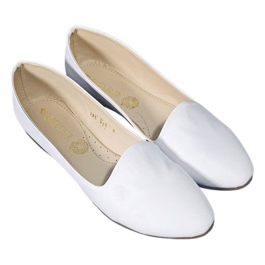 Balerina LADY 905 Flats  de piso color Blanco