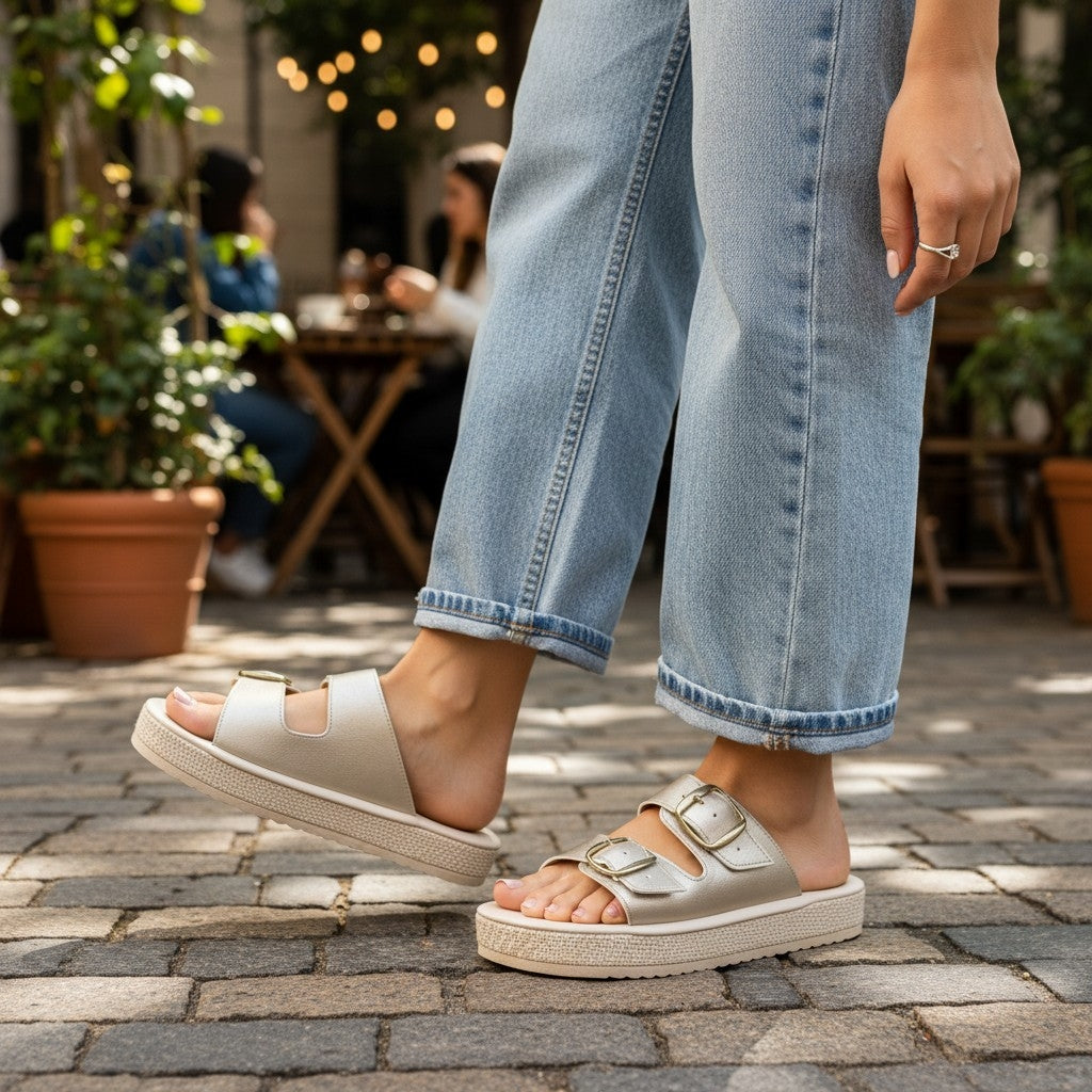 Sandalia Luz Paola Est. 800 Suela Elevada Slide in