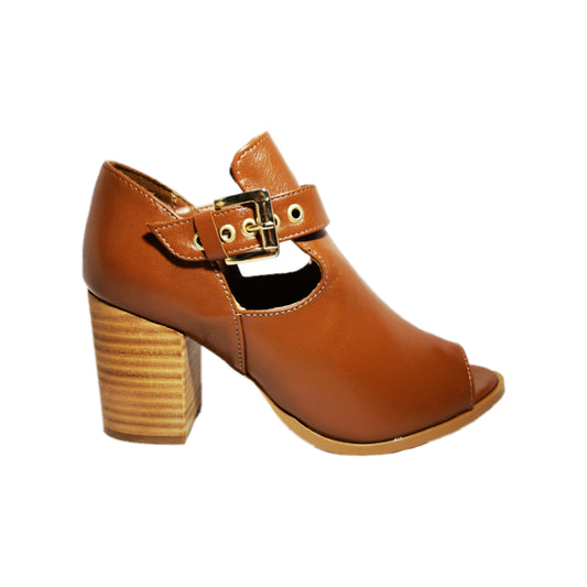 Zapato de Tacón VLine Color Melle Estilo Casual y Elegante con Punta boca de Pez