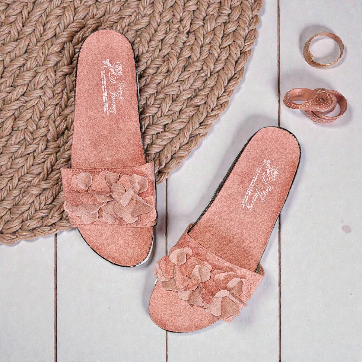 Sandalia DJUAREZ 120 Flores y Suela Gruesa