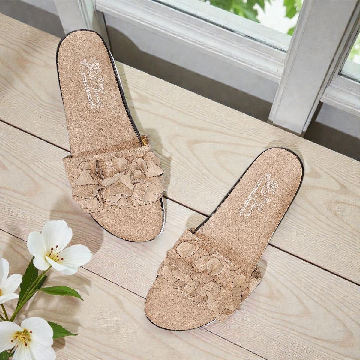 Sandalia DJUAREZ 120 Flores y Suela Gruesa