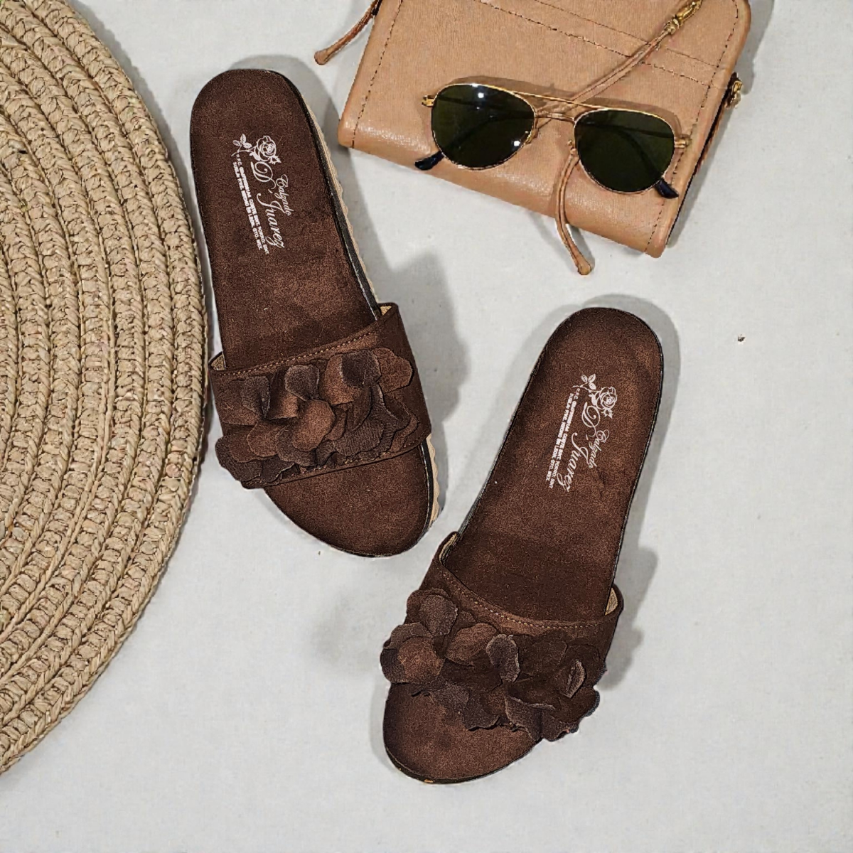 Sandalia DJUAREZ 120 Flores y Suela Gruesa